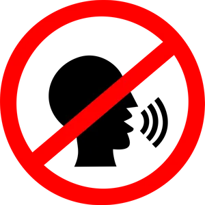 No Speaking Sign PNG image
