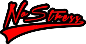 No Stress Redand Black Logo PNG image