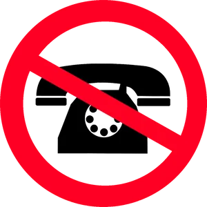 No Telephone Sign PNG image