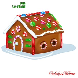 Noel Gingerbread House PNG 06292024