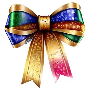 Noel Ribbon And Bow Png 06292024 PNG image