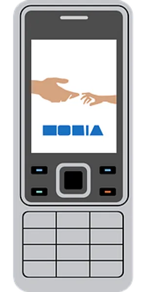 Nokia Phone Handshake Graphic PNG image