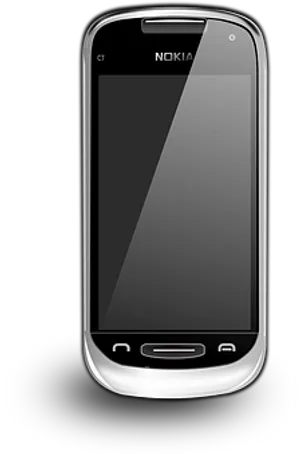 Nokia Smartphone Blackand Silver PNG image