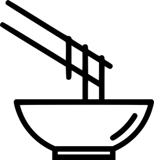 Noodle Bowl Chopsticks Icon