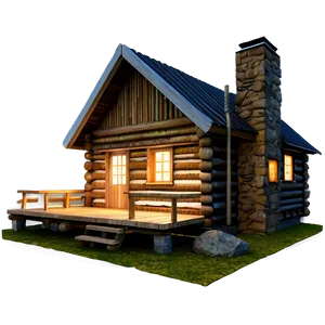 Nordic Style Log Cabin PNG Kjq