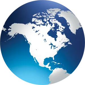 North American Globe View PNG image