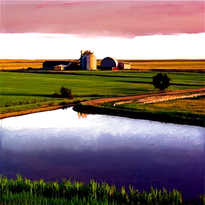 North Dakota Farming Landscape Png Fdt73 PNG image