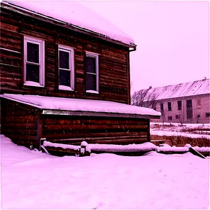 North Dakota Snowfall Scene PNG 06252024