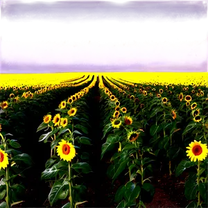 North Dakota Sunflower Fields PNG Ohx