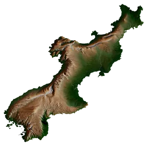 North Korea Satellite Image PNG Qkv10 PNG