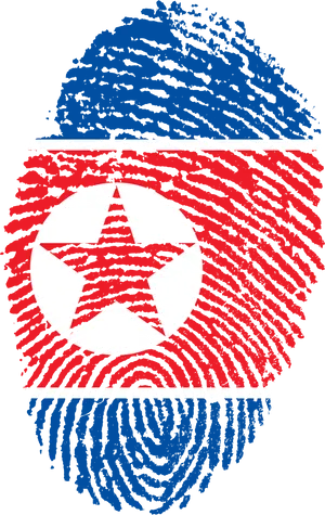 North Korean Flag Fingerprint PNG image