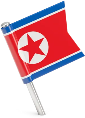 North Korean Flag Graphic PNG image