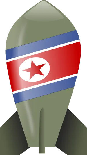 North Korean Nuclear Warhead Illustration PNG image