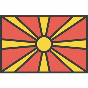 North Macedonia Flag Graphic PNG image