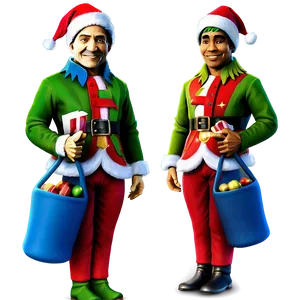 North Pole Christmas Elves Workshop PNG 06122024 PNG