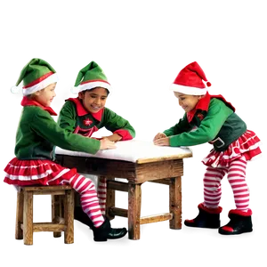 North Pole Christmas Elves Workshop PNG Brh98 PNG