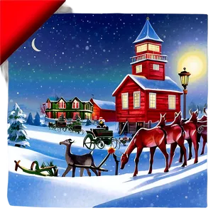 North Pole Holiday Greeting Card PNG Vxh77 PNG