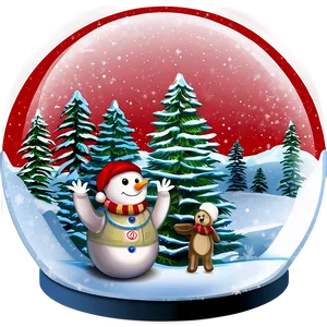 North Pole Snow Globe Scene PNG 06122024 PNG