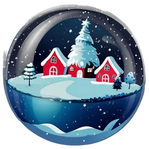 North Pole Snow Globe Scene PNG Ebp80 PNG