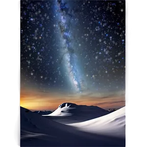North Pole Starry Night Sky PNG 06122024