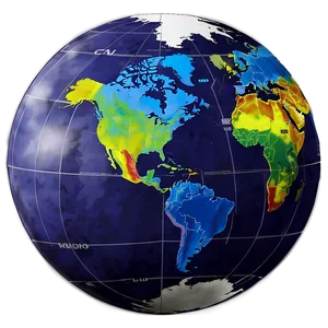 Northern Hemisphere Globe Png 05042024 PNG image