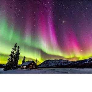 Northern Lights Aurora Display Png Avn75 PNG image