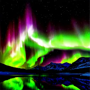 Northern Lights Aurora Display PNG Lef52 PNG