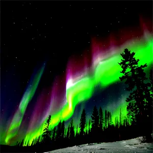 Northern Lights Spectacle Photo PNG Hia41