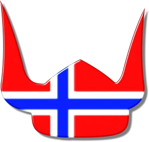 Norwegian Flag Viking Helmet PNG image