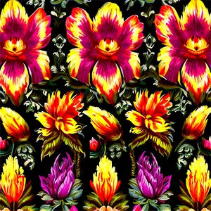 Nostalgic Floral Tapestry PNG Tod3 PNG
