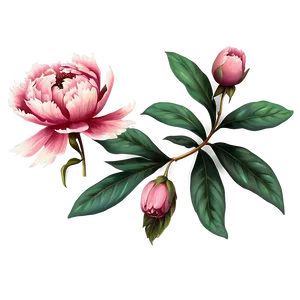 Nostalgic Peony Art PNG 46 PNG