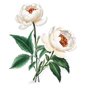 Nostalgic Peony Art PNG Ktr94 PNG