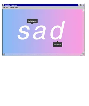 Nostalgic Sadness Notepad Artwork PNG
