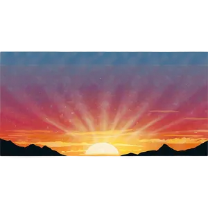 Nostalgic Sunset Horizon Png 06252024 PNG image