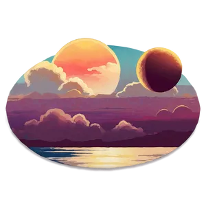 Nostalgic Sunset Horizon Png 06252024 PNG image