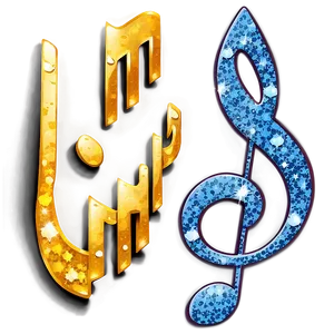 Notas Musicales Glitter Png 19 PNG image