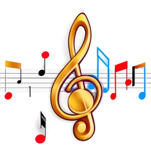 Notas Musicales Gold PNG Jyo34 PNG