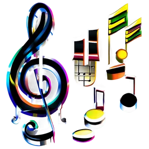 Notas Musicales Stylized PNG 06122024 PNG