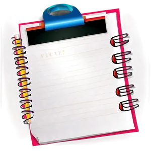 Note Paper With Clip PNG Twm