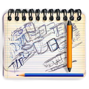 Notebook Paper With Doodles Png 81 PNG image