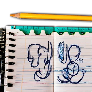 Notebook Paper With Doodles Png 96 PNG image