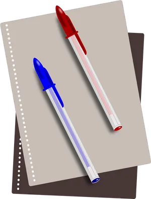 Notebookand Pens Illustration PNG image