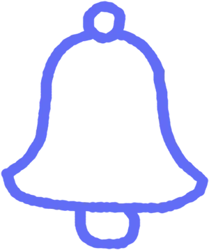 Notification Bell Icon Outline PNG image