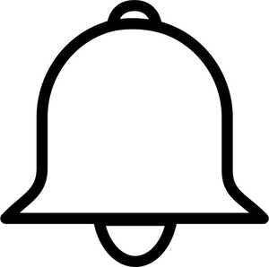 Notification Bell Icon Silhouette PNG image