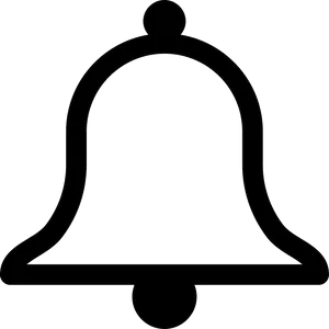 Notification Bell Icon Silhouette PNG image