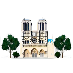 Notre Dame Architectural Icon Png 06252024 PNG image