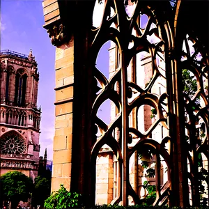Notre Dame Flying Buttresses PNG 63