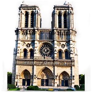 Notre Dame Iconic Towers Png Olw PNG image