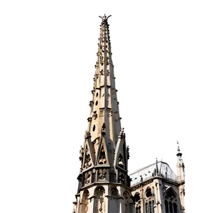 Notre Dame Spire View Png Jfj31 PNG image