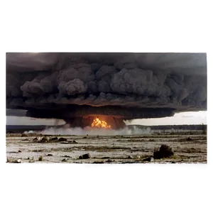 Nuclear Bomb Explosion Aftermath PNG Aak